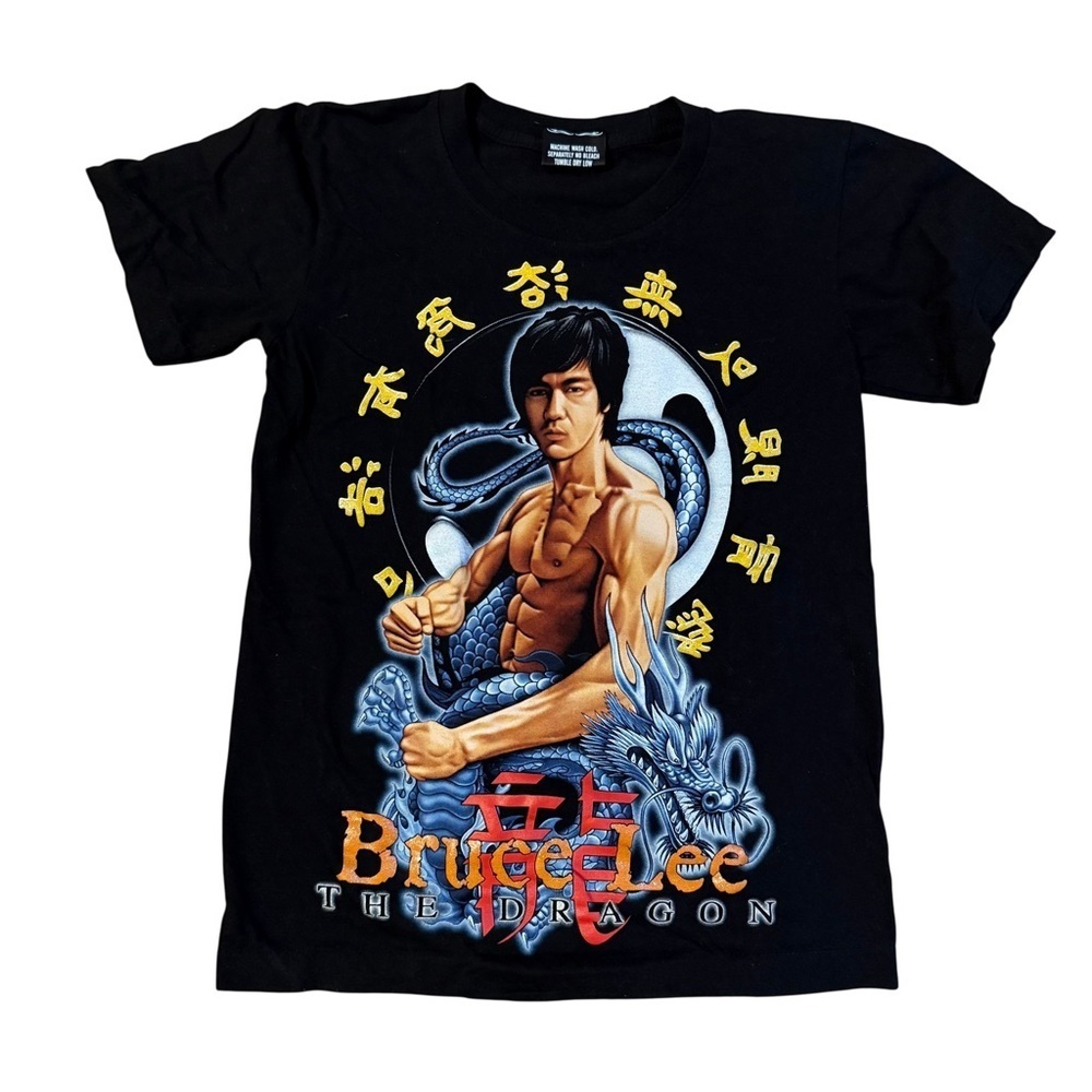 Vintage (The Roxx) - Bruce Lee The Dragon Single Stitch T-Shirt 1990s Size Small